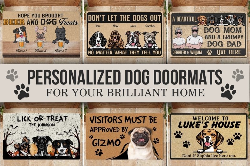 15+ Eye-Catchy Personalized Dog Doormats For Your Brilliant Home | Vprintes