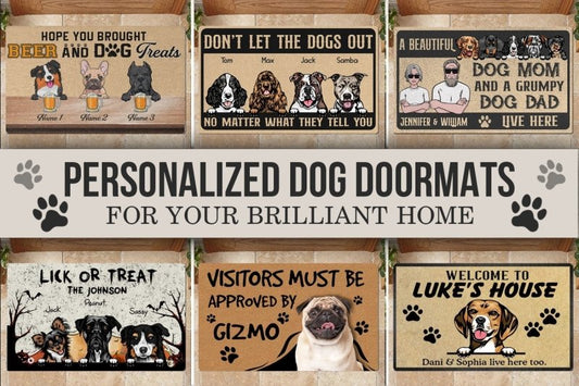 15+ Eye-Catchy Personalized Dog Doormats For Your Brilliant Home | Vprintes
