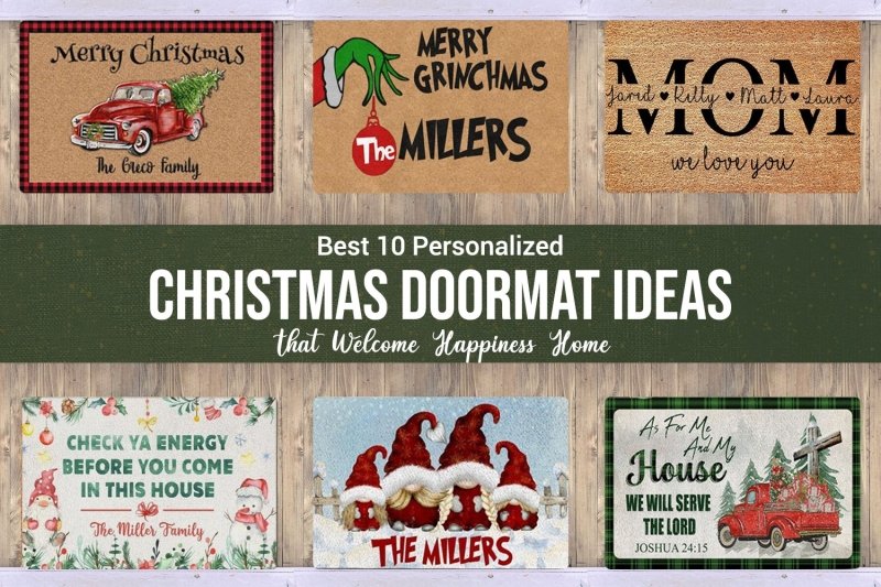 Best 10 Personalized Christmas Doormat Ideas That Welcome Happiness Home | Vprintes
