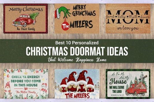 Best 10 Personalized Christmas Doormat Ideas That Welcome Happiness Home | Vprintes