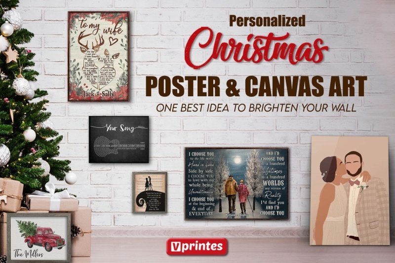 Personalized Christmas Poster & Canvas Art - One Perfect Idea To Brighten Your Wall | Vprintes