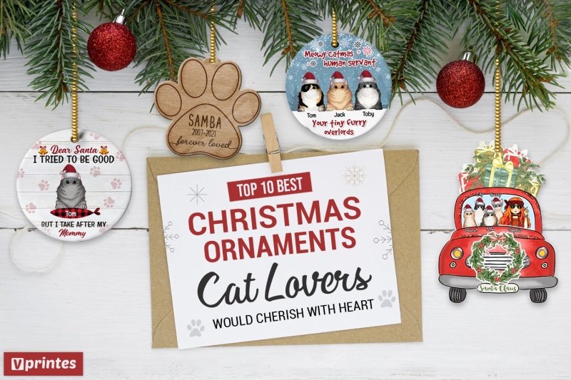 Top 10 Best Christmas Ornaments Cat Lovers Would Cherish With Heart | Vprintes