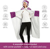 Sherpa Fleece Wearable Blanket Hoodie Wife