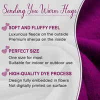 Sherpa Fleece Wearable Blanket Hoodie Wife