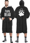 Papa Bear Hoodie Blanket