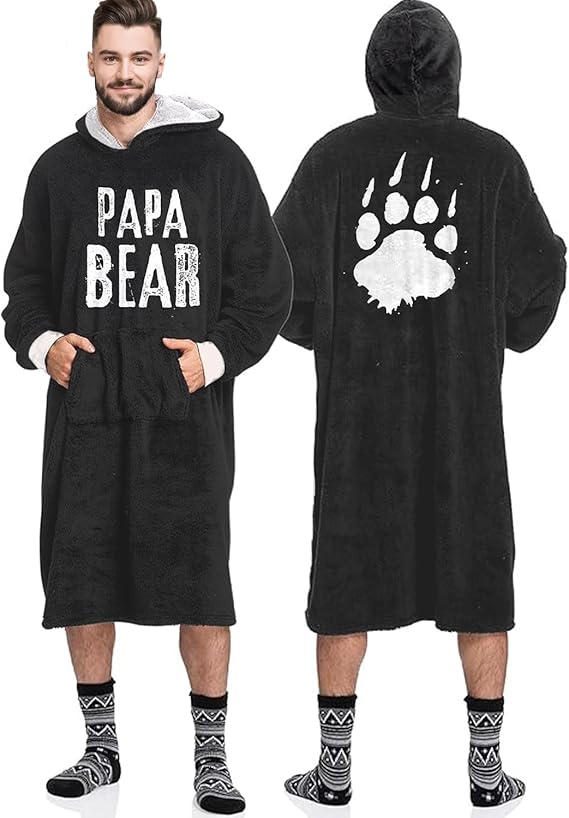 Papa Bear Hoodie Blanket