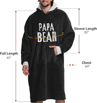 Papa Bear Hoodie Blanket