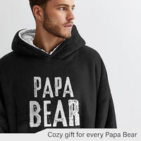 Papa Bear Hoodie Blanket