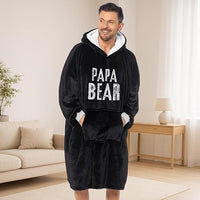 Papa Bear Hoodie Blanket