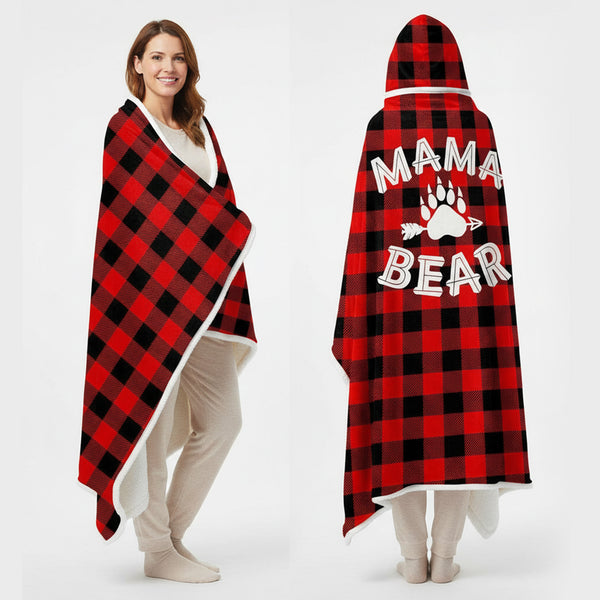 Mama Bear Wearable Blanket Hoodie Gift