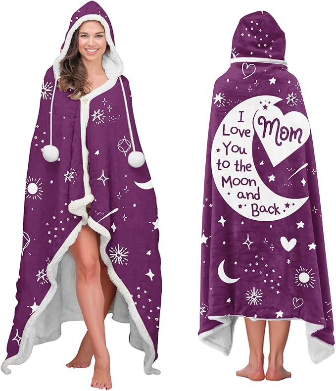 Moon and Back Wearable Blanket Hoodie
