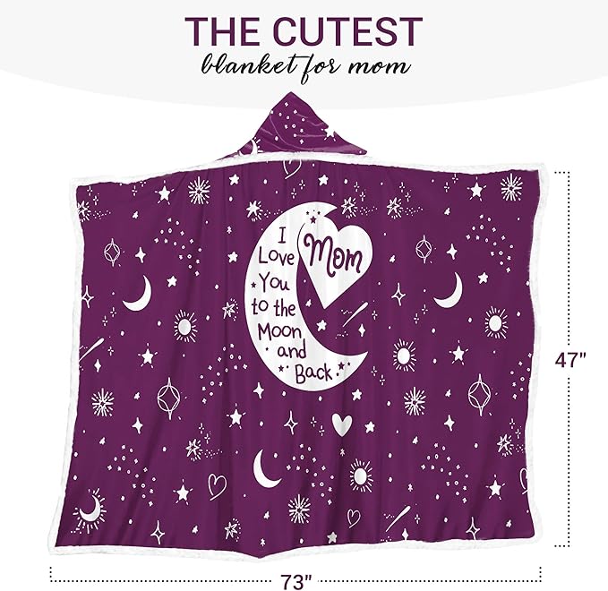 Moon and Back Wearable Blanket Hoodie