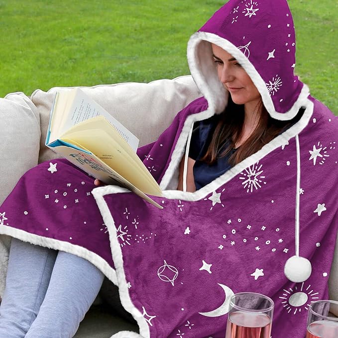 Moon and Back Wearable Blanket Hoodie