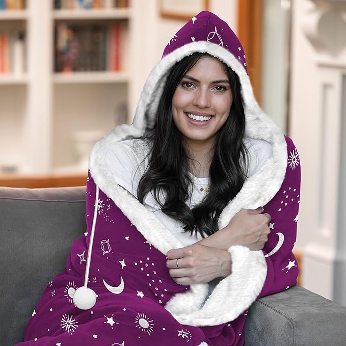 Moon and Back Wearable Blanket Hoodie