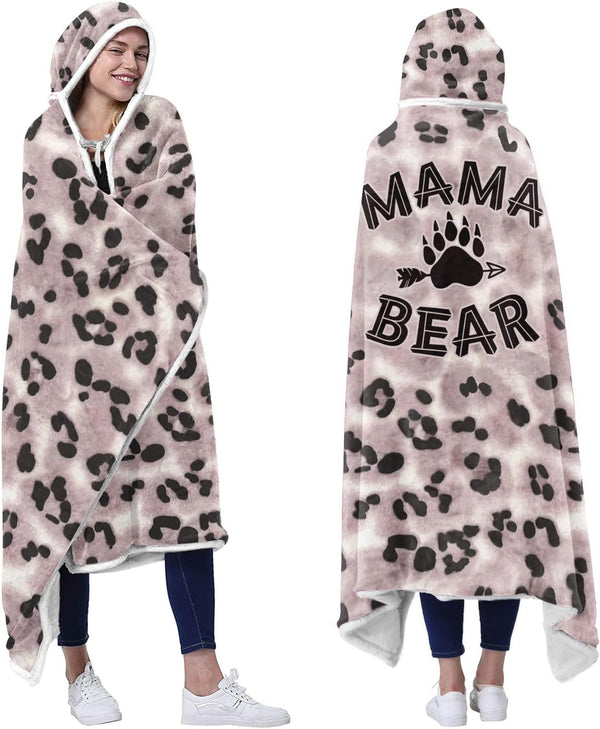 Mama Light Leopard Wearable Blanket Hoodie
