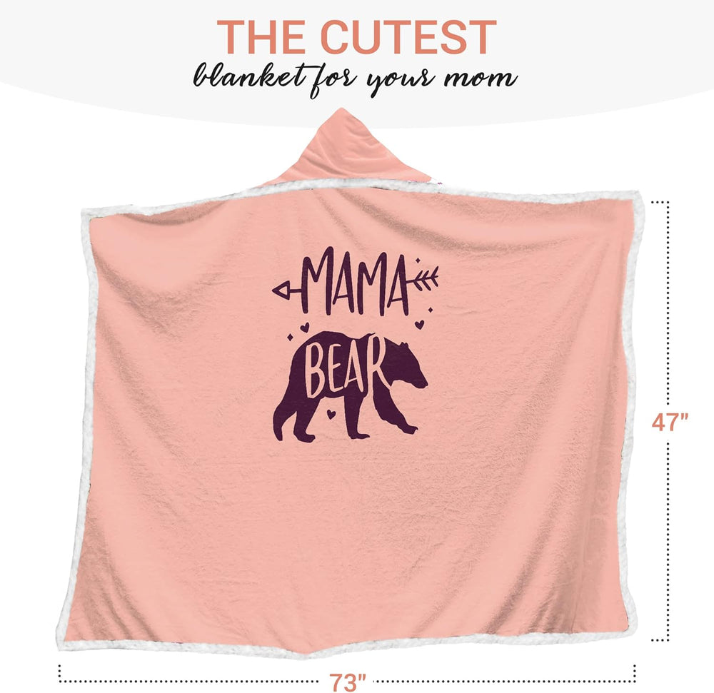 Mama Pink Wearable Blanket Hoodie Wife