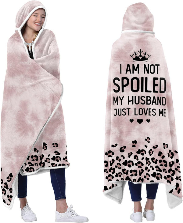 Spoiled Wife Fleece Wearable Blanket Hoodie