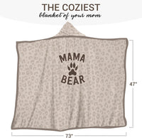Mama Bear Leopard Wearable Blanket Hoodie