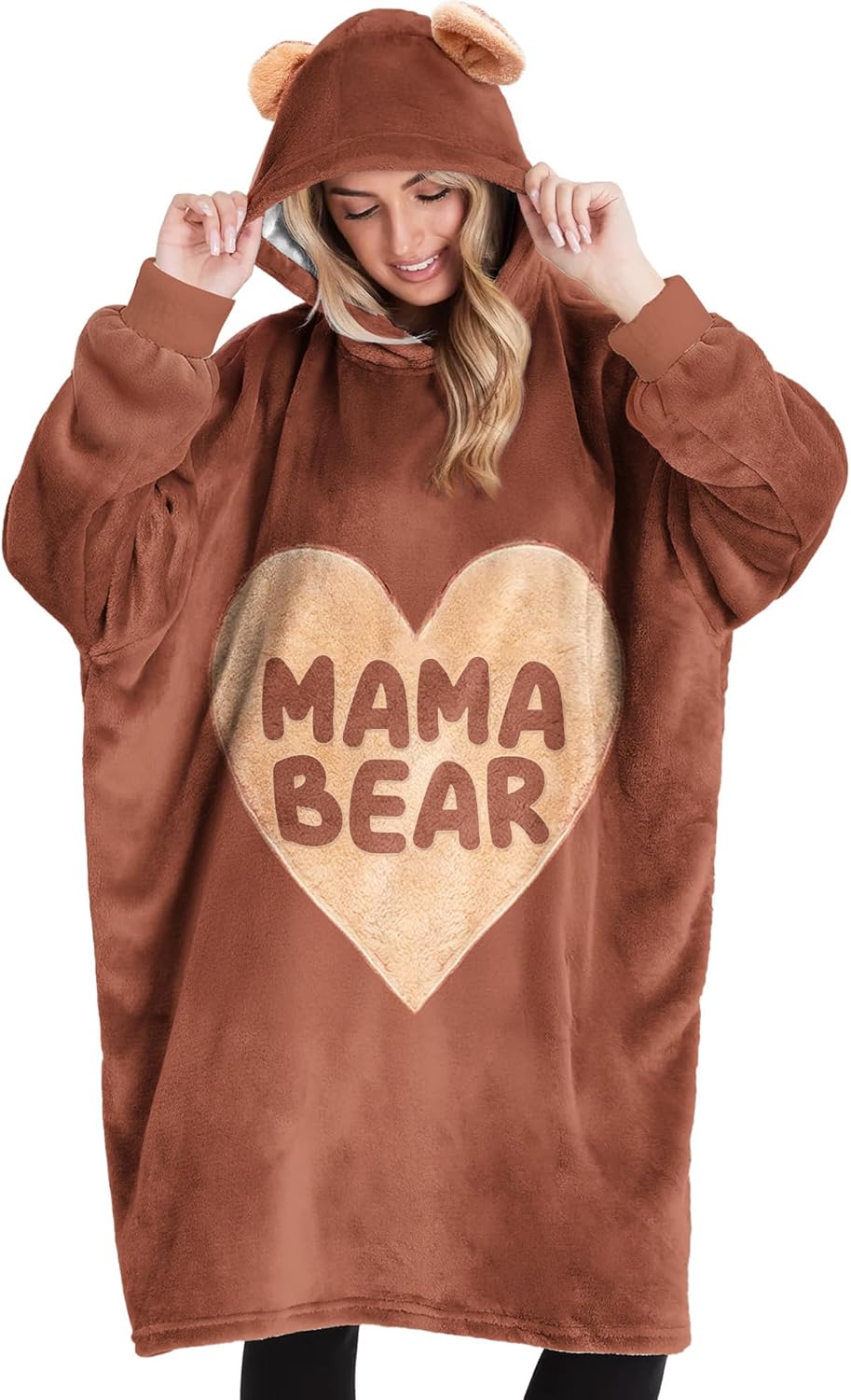 Mama Bear Ear Hoodie Dress for Mom