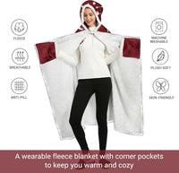 Mama Bear Red Wearable Blanket Hoodie