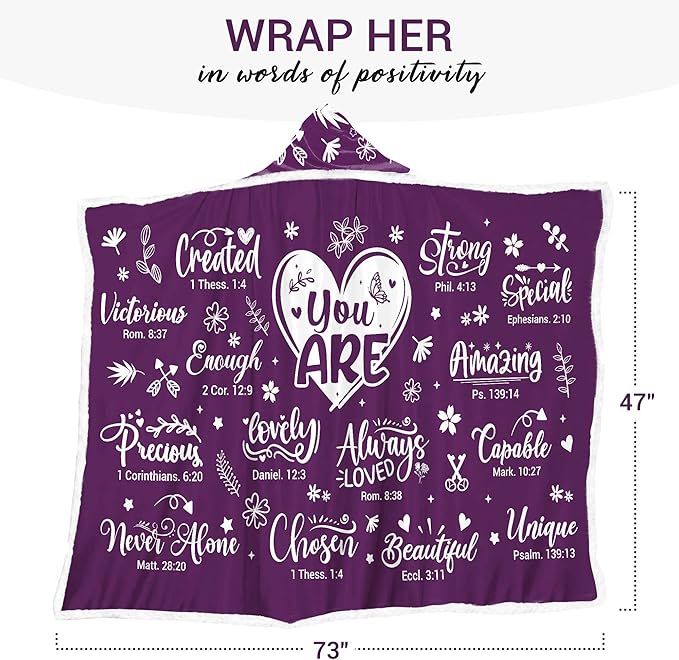 Bible Verse Wearable Blanket Hoodie