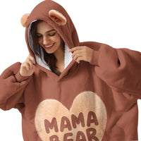 Mama Bear Ear Hoodie Dress for Mom
