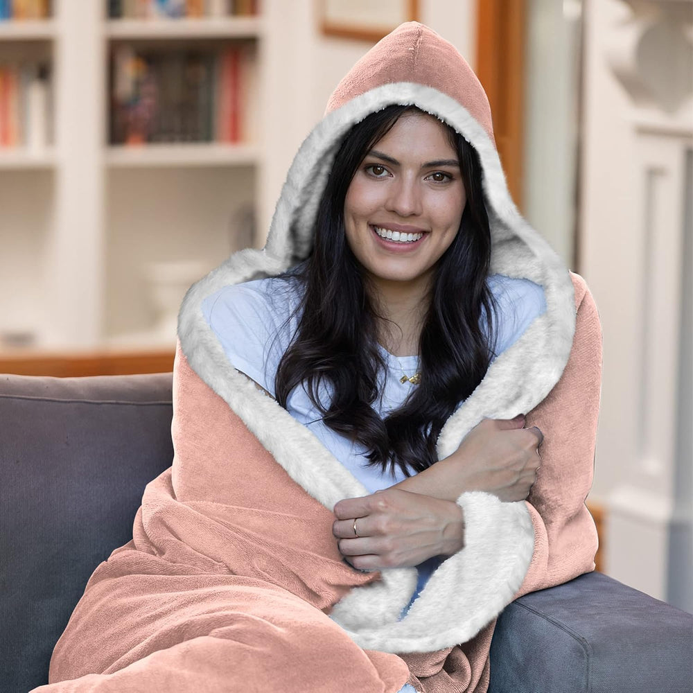 Mama Pink Wearable Blanket Hoodie Wife