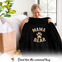 Black Mama Bear Wearable Blanket Hoodie