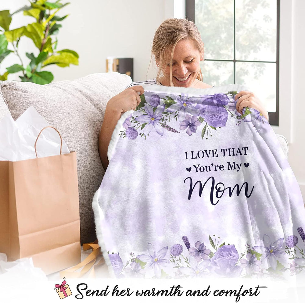 Purple Floral Wearable Blanket for Mom