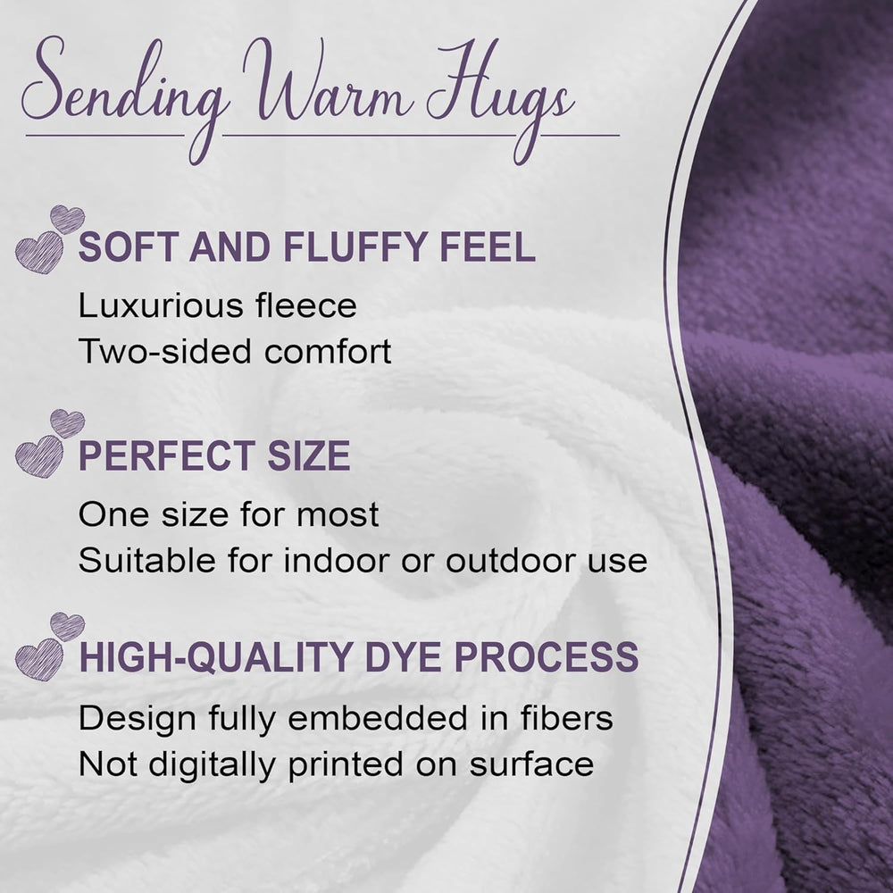 Purple Floral Wearable Blanket for Mom