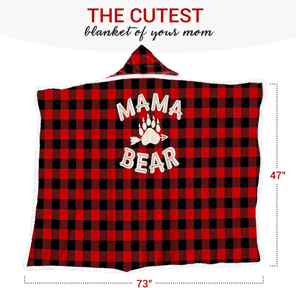 Mama Bear Wearable Blanket Hoodie Gift