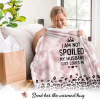 Spoiled Wife Fleece Wearable Blanket Hoodie