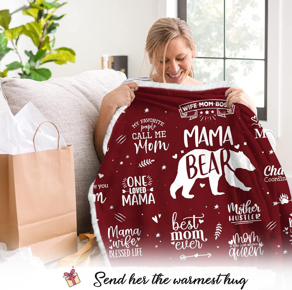 Mama Bear Red Wearable Blanket Hoodie