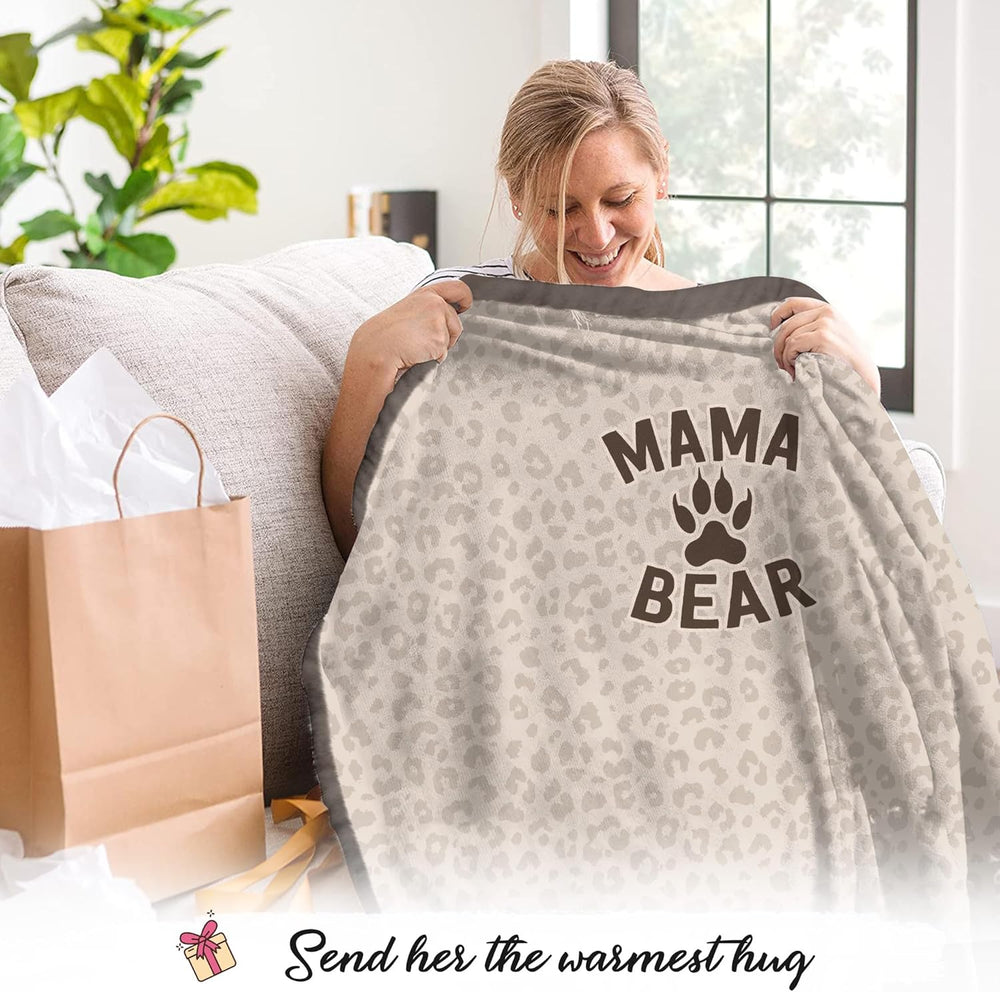 Mama Bear Leopard Wearable Blanket Hoodie