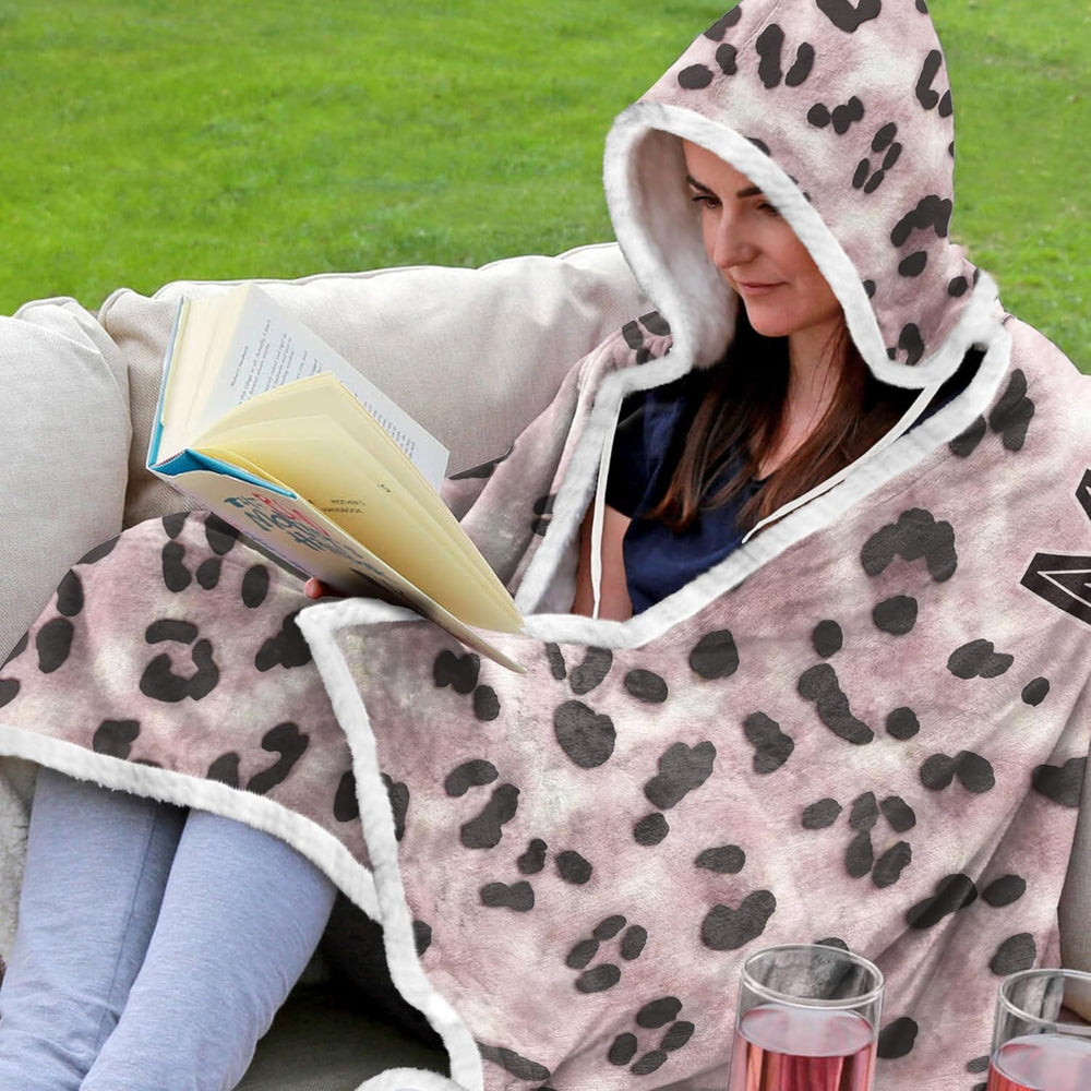 Mama Light Leopard Wearable Blanket Hoodie
