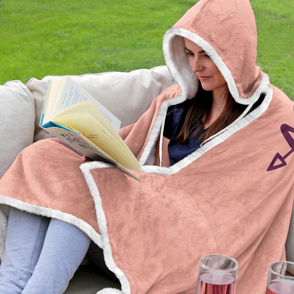 Mama Pink Wearable Blanket Hoodie Wife