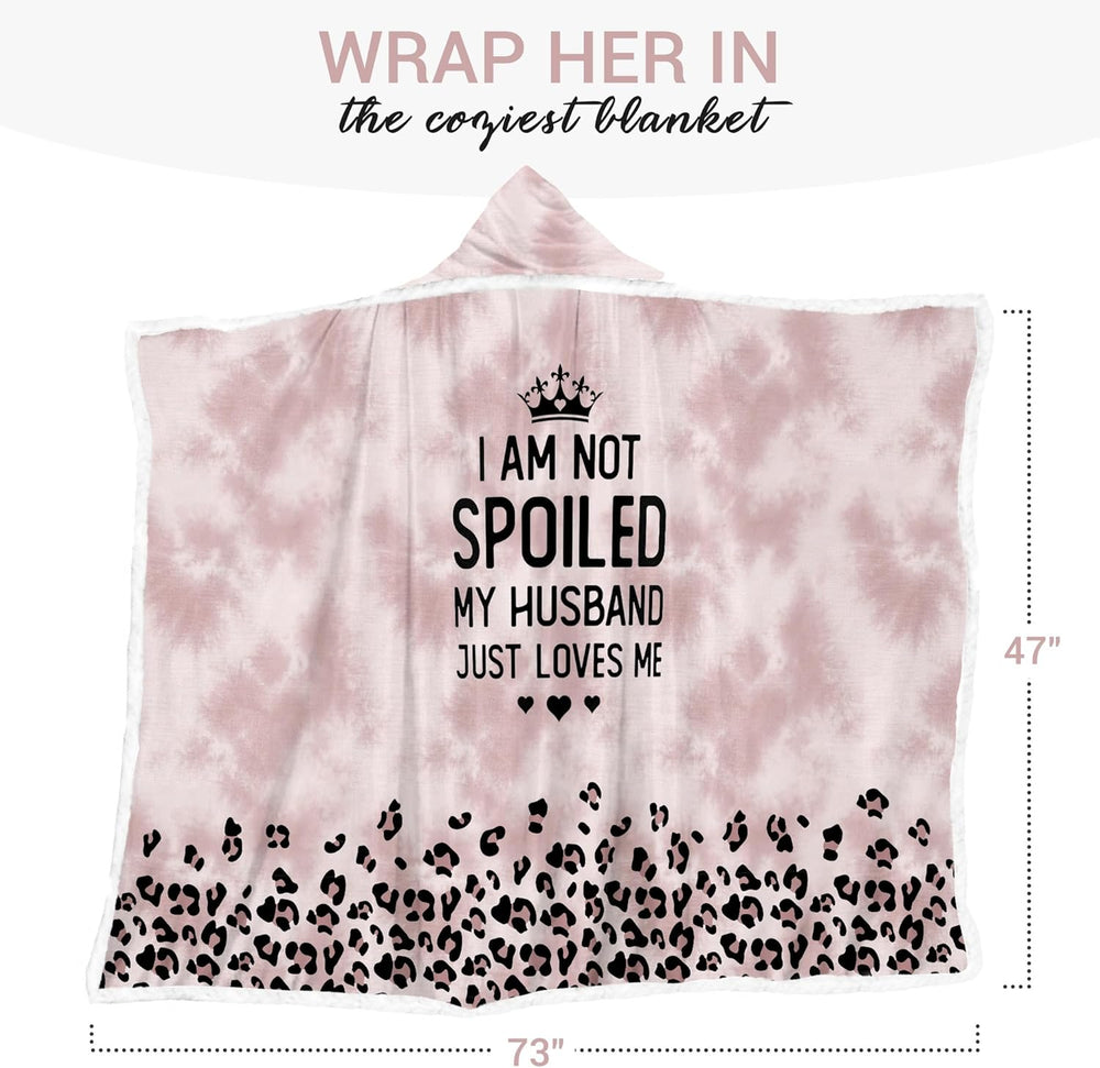 Spoiled Wife Fleece Wearable Blanket Hoodie