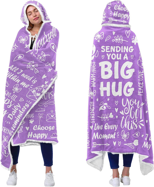 Vprintes Inspirational Gifts for Women - Spring Summer Soft Blanket Hoodie