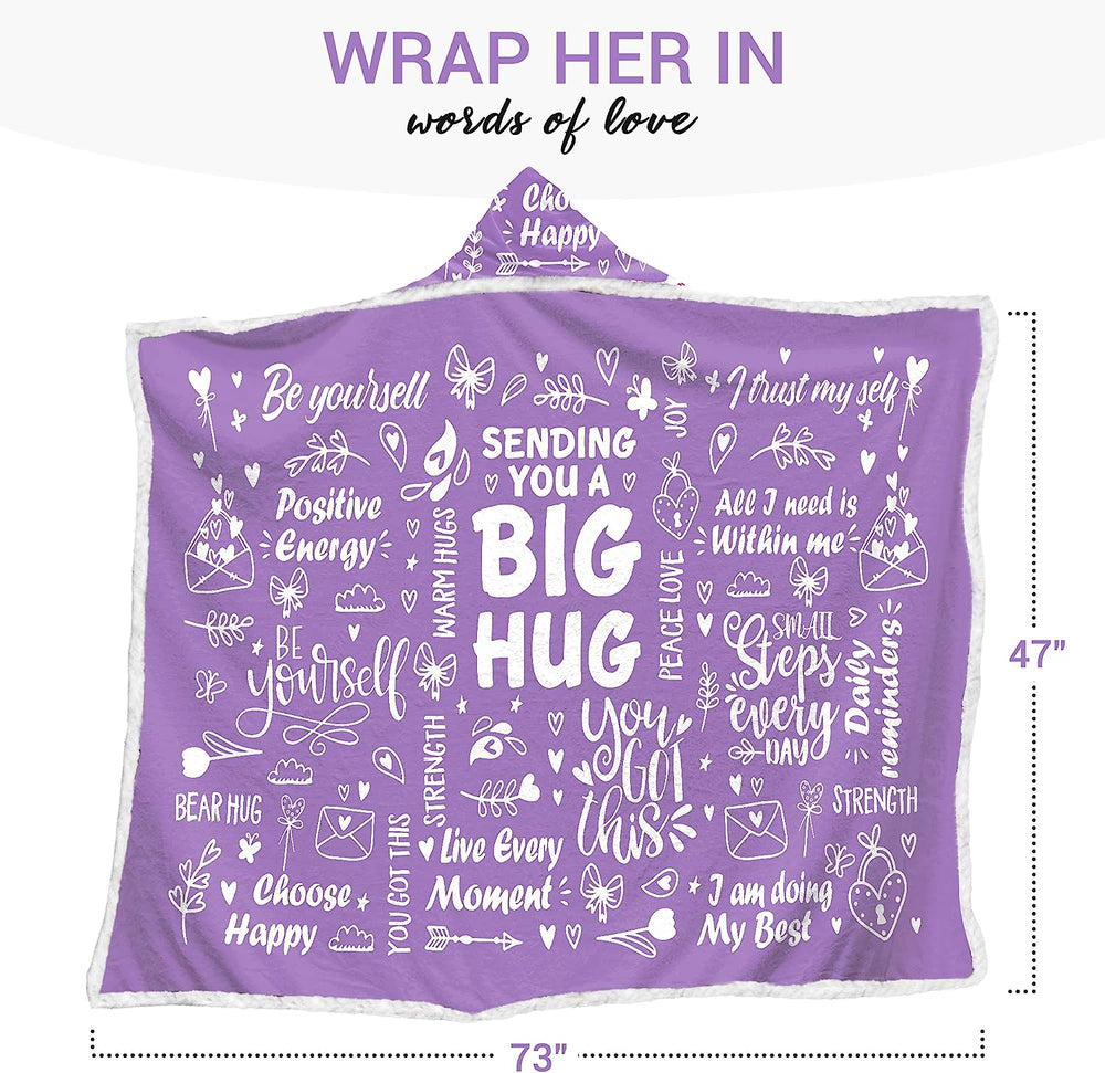 Vprintes Inspirational Gifts for Women - Spring Summer Soft Blanket Hoodie