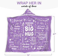 Vprintes Inspirational Gifts for Women - Spring Summer Soft Blanket Hoodie