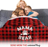 Vprintes Mama Buffalo Plaid Wearable Blanket Hoodie