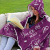 Vprintes Gifts for Wife - Sherpa Fleece Wearable Blanket Hoodie - Wife Gifts from Husband