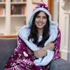 Vprintes Gifts for Wife - Sherpa Fleece Wearable Blanket Hoodie - Wife Gifts from Husband