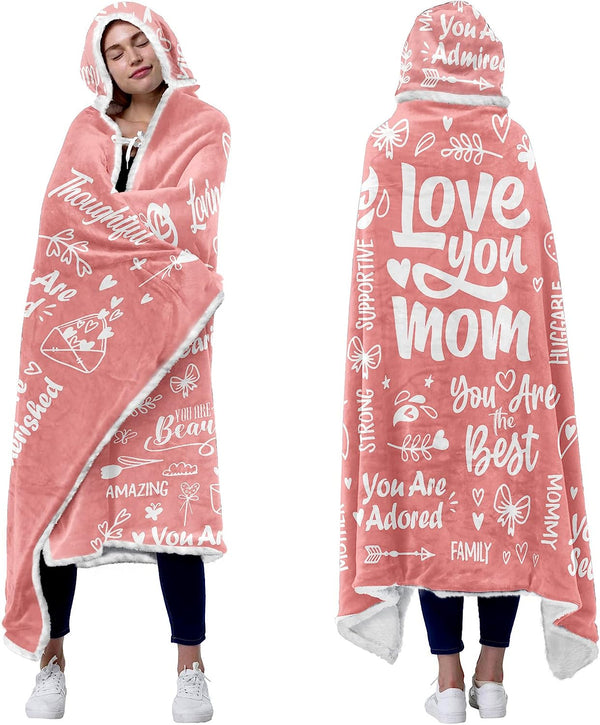Vprintes Mother 's Day Gifts for Mom from Daughter Son - Spring Summer Soft Blanket Hoodie