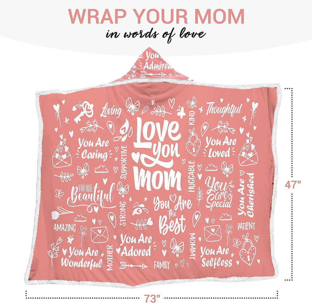 Vprintes Mother 's Day Gifts for Mom from Daughter Son - Spring Summer Soft Blanket Hoodie