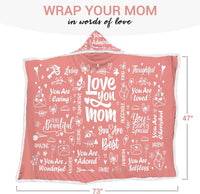 Vprintes Mother 's Day Gifts for Mom from Daughter Son - Spring Summer Soft Blanket Hoodie