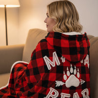 Mama Bear Wearable Blanket Hoodie Gift