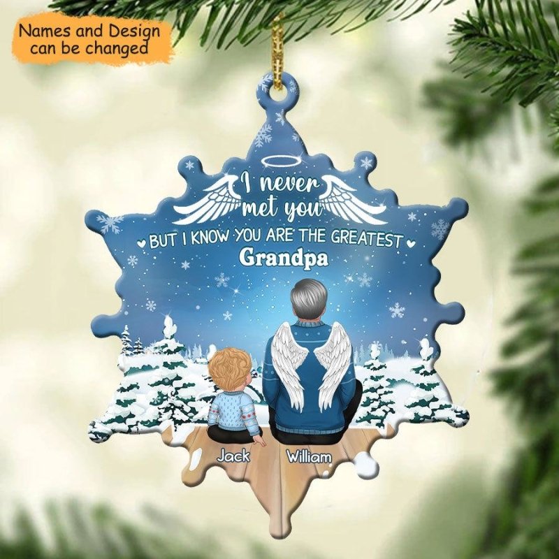 Baby Grandparents Never Met Personalized Christmas Ornament - Vprintes